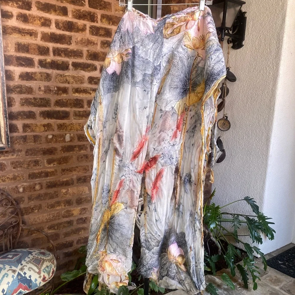 Handmade felted, Silk wrap pants - Picture 5 of 10